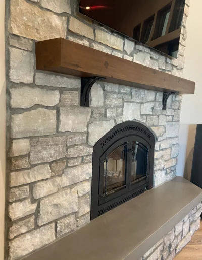 Custom Concrete Hearth Installation from Lawler Construction